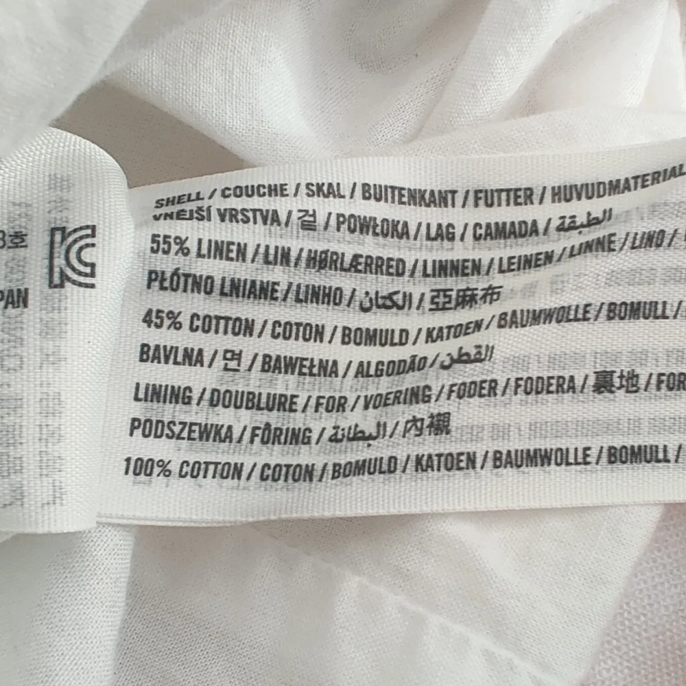 Abercrombie & Fitch Linen Blend Cropped Blazer In White Size Medium - Picture 7 of 7